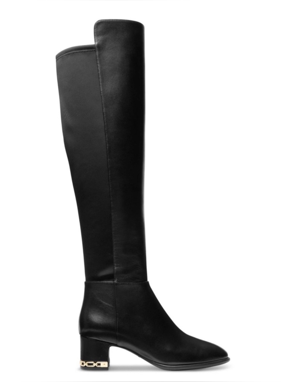 Michael Kors June flex tall leather black boots size 8.5